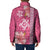 Pink Hibiscus Turle Padded Jacket Hawaiian Style Tribal Tapa Pattern - Polynesian Pride