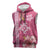 Pink Hibiscus Turle Sleeveless Hoodie Hawaiian Style Tribal Tapa Pattern - Polynesian Pride