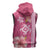 Pink Hibiscus Turle Sleeveless Hoodie Hawaiian Style Tribal Tapa Pattern - Polynesian Pride