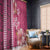 Pink Hibiscus Turle Window Curtain Hawaiian Style Tribal Tapa Pattern