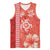 Red Hibiscus Turle Basketball Jersey Hawaiian Style Tribal Tapa Pattern - Polynesian Pride