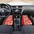 Red Hibiscus Turle Car Mats Hawaiian Style Tribal Tapa Pattern