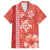 Red Hibiscus Turle Family Matching Tank Maxi Dress and Hawaiian Shirt Hawaiian Style Tribal Tapa Pattern