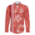 Red Hibiscus Turle Family Matching Tank Maxi Dress and Hawaiian Shirt Hawaiian Style Tribal Tapa Pattern