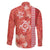 Red Hibiscus Turle Family Matching Tank Maxi Dress and Hawaiian Shirt Hawaiian Style Tribal Tapa Pattern