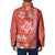 Red Hibiscus Turle Padded Jacket Hawaiian Style Tribal Tapa Pattern - Polynesian Pride
