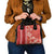 Red Hibiscus Turle Shoulder Handbag Hawaiian Style Tribal Tapa Pattern