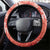 Red Hibiscus Turle Steering Wheel Cover Hawaiian Style Tribal Tapa Pattern