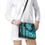 Teal Hibiscus Turle Shoulder Handbag Hawaiian Style Tribal Tapa Pattern