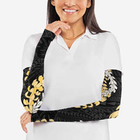 Puakenikeni and Maile Lei Arm Sleeves Black Double Strand Lei - Polynesian Pride