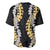 Puakenikeni and Maile Lei Baseball Jersey Black Double Strand Lei