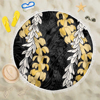 Puakenikeni and Maile Lei Beach Blanket Black Double Strand Lei
