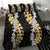 Puakenikeni and Maile Lei Bedding Set Black Double Strand Lei