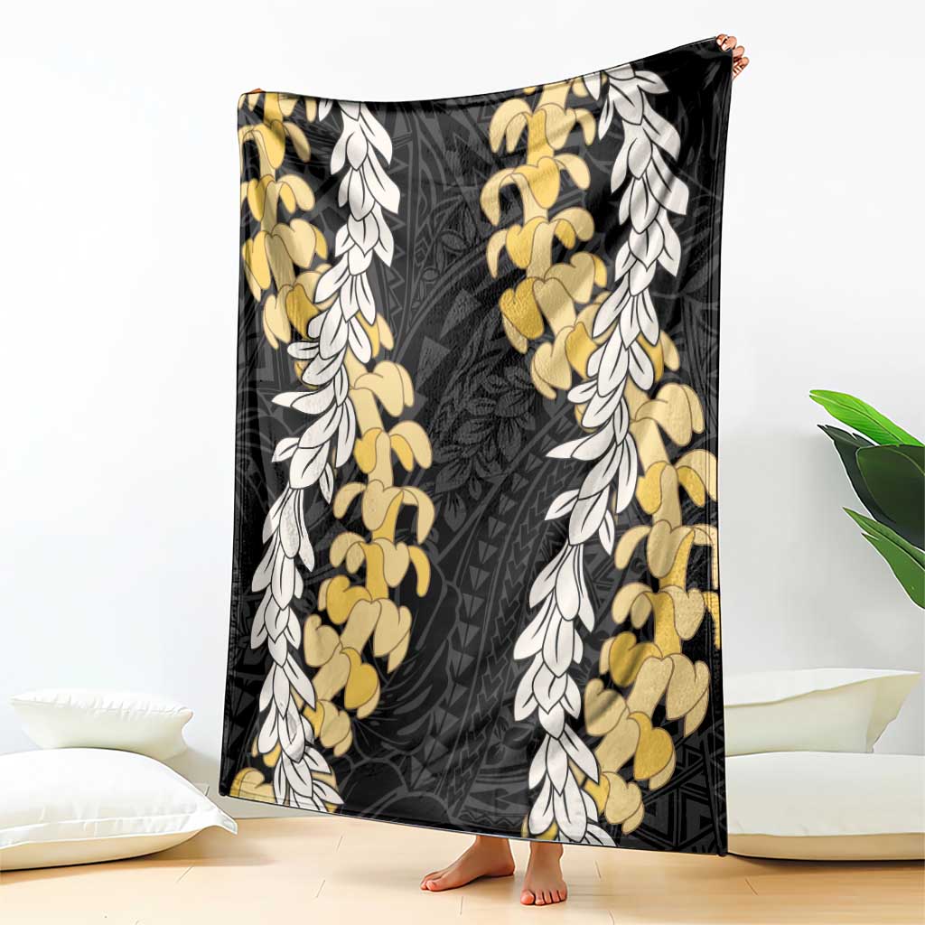 Puakenikeni and Maile Lei Blanket Black Double Strand Lei