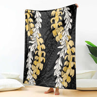 Puakenikeni and Maile Lei Blanket Black Double Strand Lei
