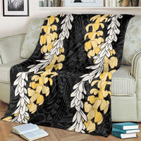 Puakenikeni and Maile Lei Blanket Black Double Strand Lei