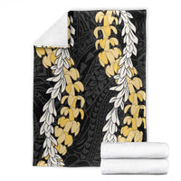 Puakenikeni and Maile Lei Blanket Black Double Strand Lei