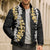 Puakenikeni and Maile Lei Bomber Puffer Jacket Black Double Strand Lei - Polynesian Pride