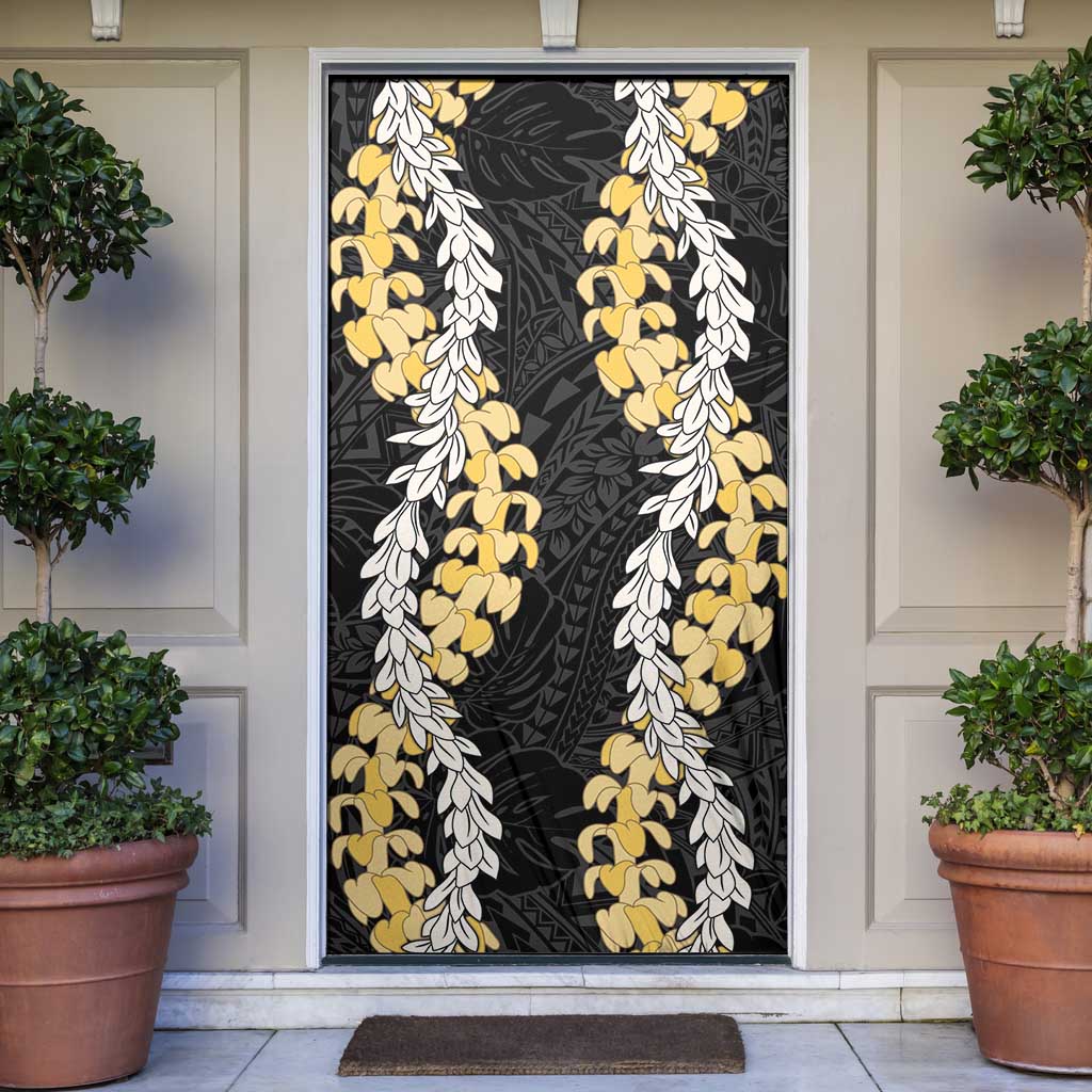 Puakenikeni and Maile Lei Door Cover Black Double Strand Lei - Polynesian Pride
