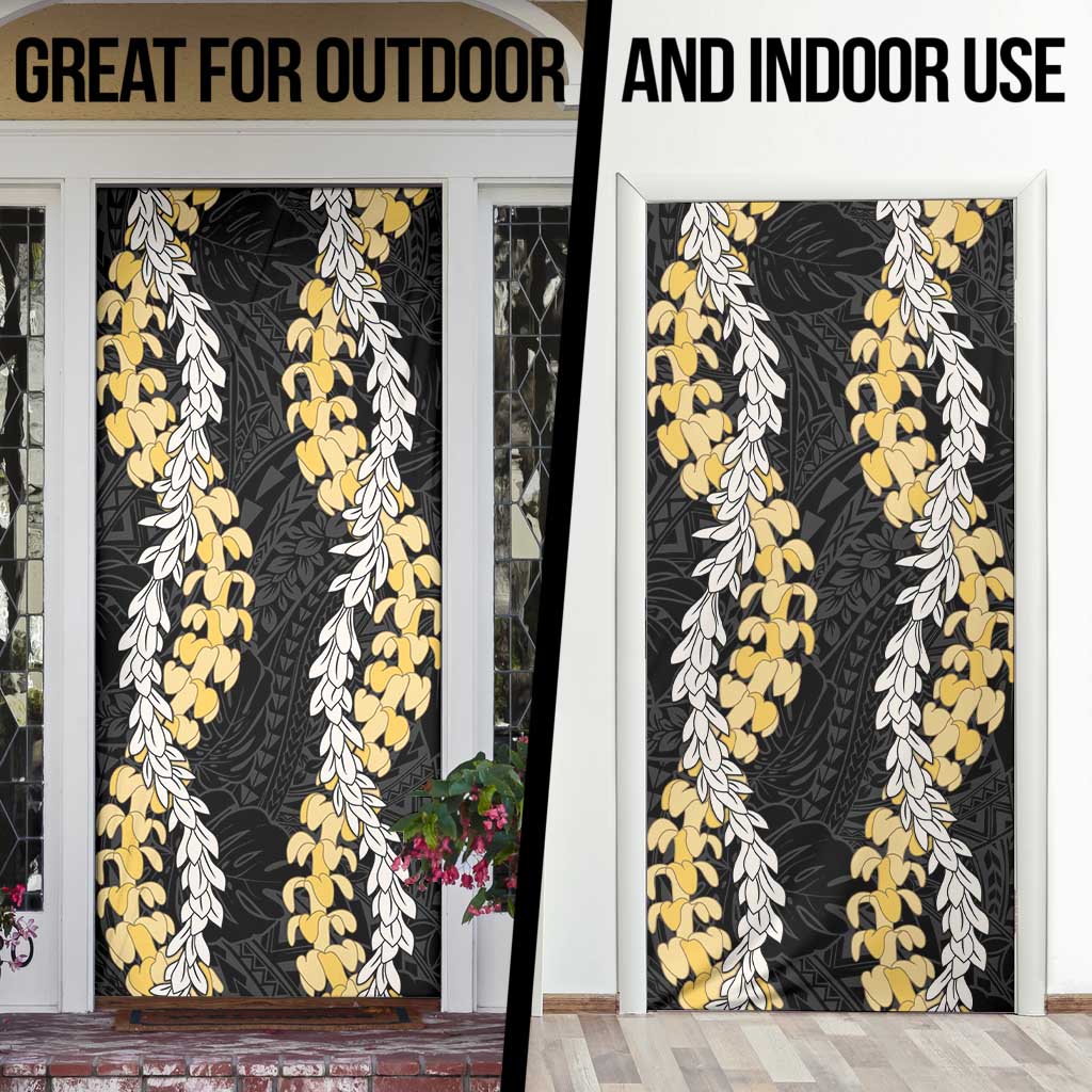 Puakenikeni and Maile Lei Door Cover Black Double Strand Lei - Polynesian Pride