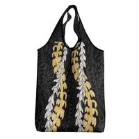 Puakenikeni and Maile Lei Grocery Bag Black Double Strand Lei
