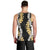Puakenikeni and Maile Lei Men Tank Top Black Double Strand Lei