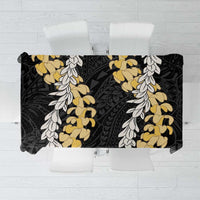 Puakenikeni and Maile Lei Tablecloth Black Double Strand Lei
