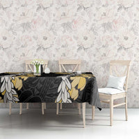 Puakenikeni and Maile Lei Tablecloth Black Double Strand Lei