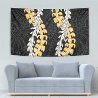 Puakenikeni and Maile Lei Tapestry Black Double Strand Lei