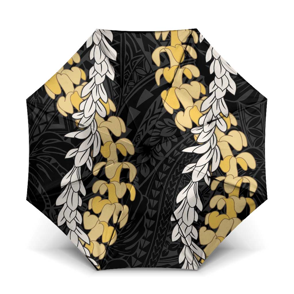 Puakenikeni and Maile Lei Umbrella Black Double Strand Lei - Polynesian Pride