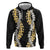 Puakenikeni and Maile Lei Zip Hoodie Black Double Strand Lei