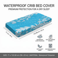 Puakenikeni and Maile Lei Baby Bed Cover Blue Double Strand Lei LT9 - Polynesian Pride