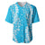 Puakenikeni and Maile Lei Baseball Jersey Blue Double Strand Lei