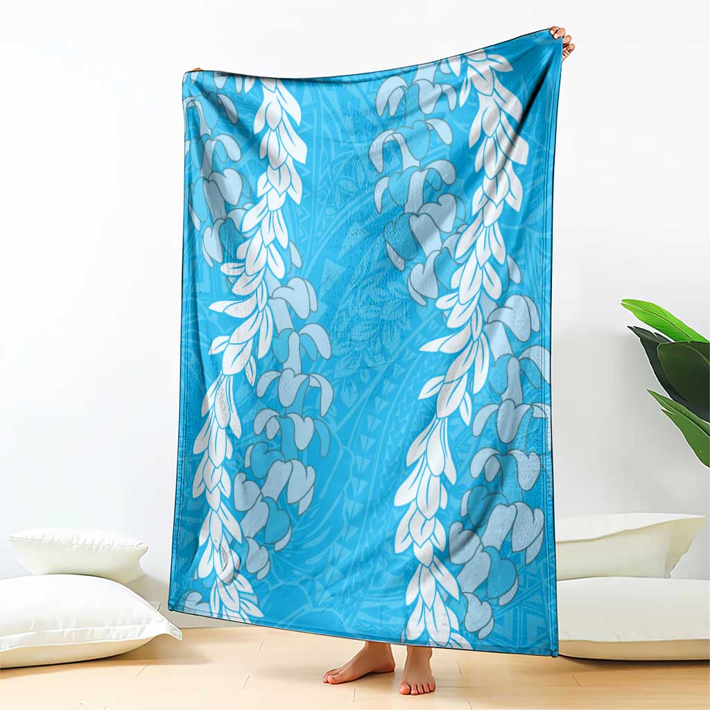Puakenikeni and Maile Lei Blanket Blue Double Strand Lei