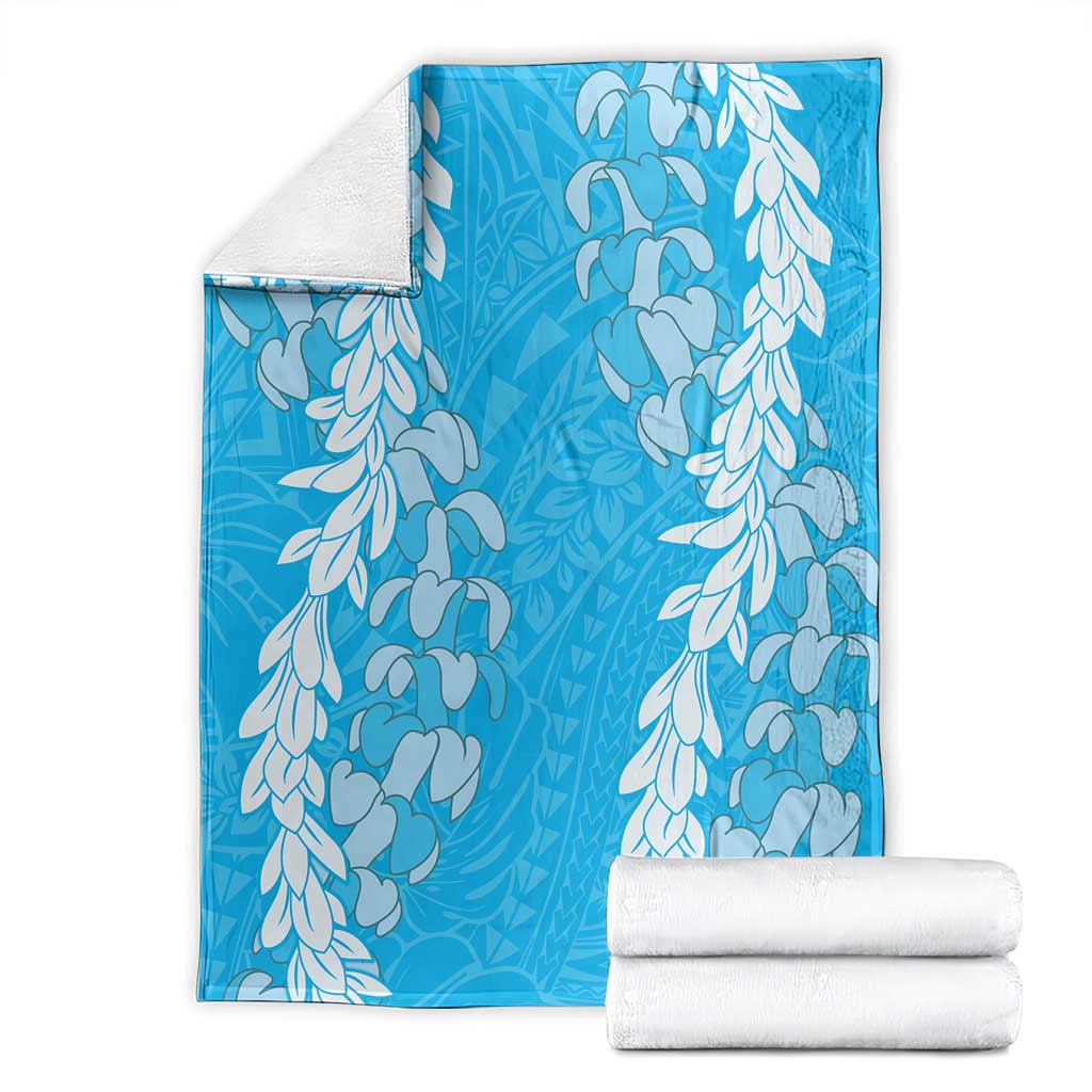 Puakenikeni and Maile Lei Blanket Blue Double Strand Lei