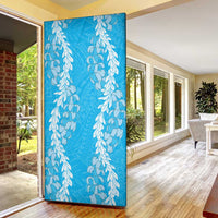 Puakenikeni and Maile Lei Door Cover Blue Double Strand Lei - Polynesian Pride