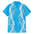 Puakenikeni and Maile Lei Family Matching Tank Maxi Dress and Hawaiian Shirt Blue Double Strand Lei