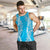 Puakenikeni and Maile Lei Men Tank Top Blue Double Strand Lei