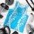 Puakenikeni and Maile Lei Men Tank Top Blue Double Strand Lei