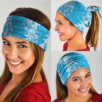 Puakenikeni and Maile Lei Neck Gaiter Blue Double Strand Lei - Polynesian Pride