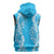 Puakenikeni and Maile Lei Sleeveless Hoodie Blue Double Strand Lei - Polynesian Pride