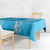 Puakenikeni and Maile Lei Tablecloth Blue Double Strand Lei