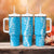 Puakenikeni and Maile Lei Tumbler With Handle Blue Double Strand Lei
