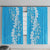 Puakenikeni and Maile Lei Window Curtain Blue Double Strand Lei