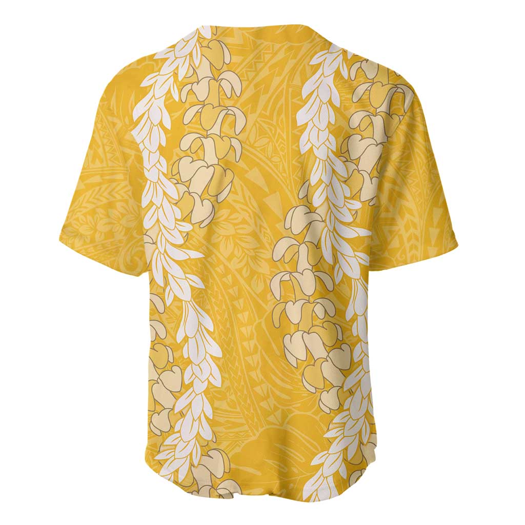 Puakenikeni and Maile Lei Baseball Jersey Gold Double Strand Lei