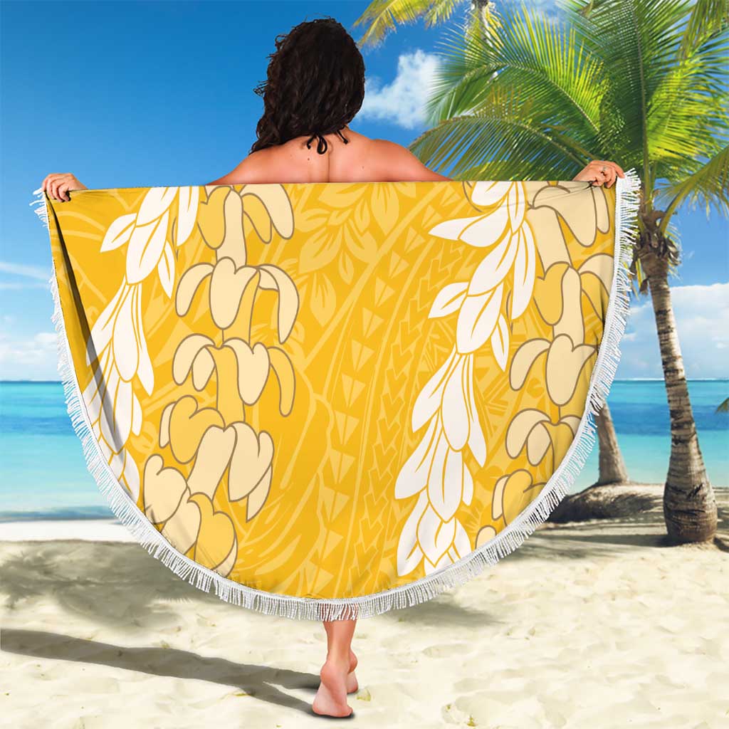Puakenikeni and Maile Lei Beach Blanket Gold Double Strand Lei