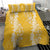 Puakenikeni and Maile Lei Bedding Set Gold Double Strand Lei