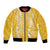 Puakenikeni and Maile Lei Bomber Jacket Gold Double Strand Lei