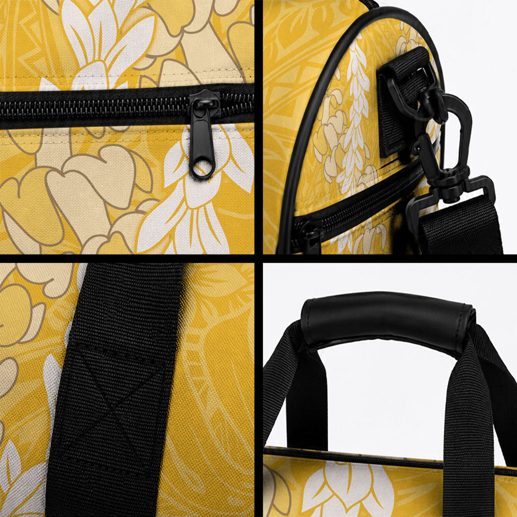 Puakenikeni and Maile Lei Duffle Bag Gold Double Strand Lei LT9 - Polynesian Pride