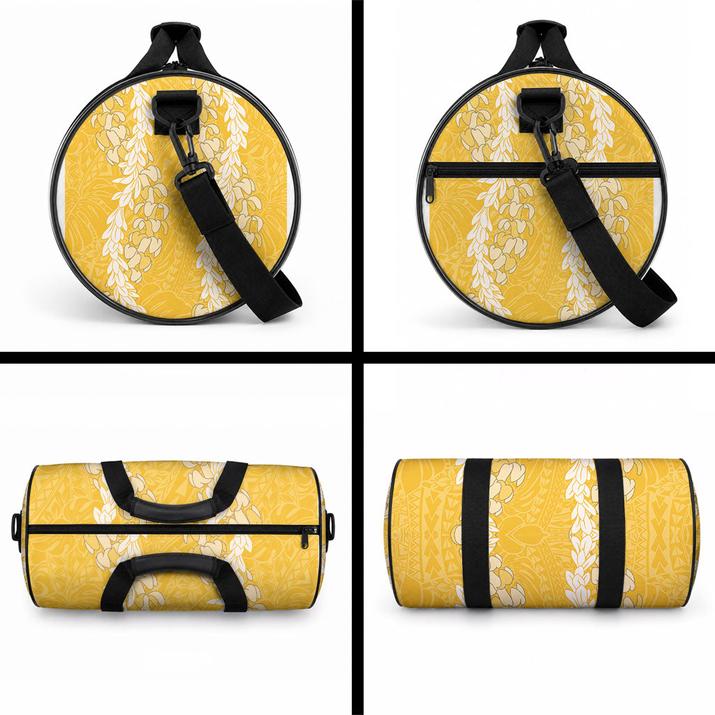 Puakenikeni and Maile Lei Duffle Bag Gold Double Strand Lei LT9 - Polynesian Pride